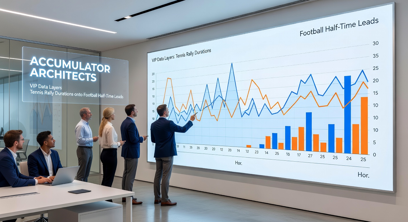 Chart overlaying tennis rally length trends with football halftime lead probabilities and horse racing draw position win rates for bet stacking