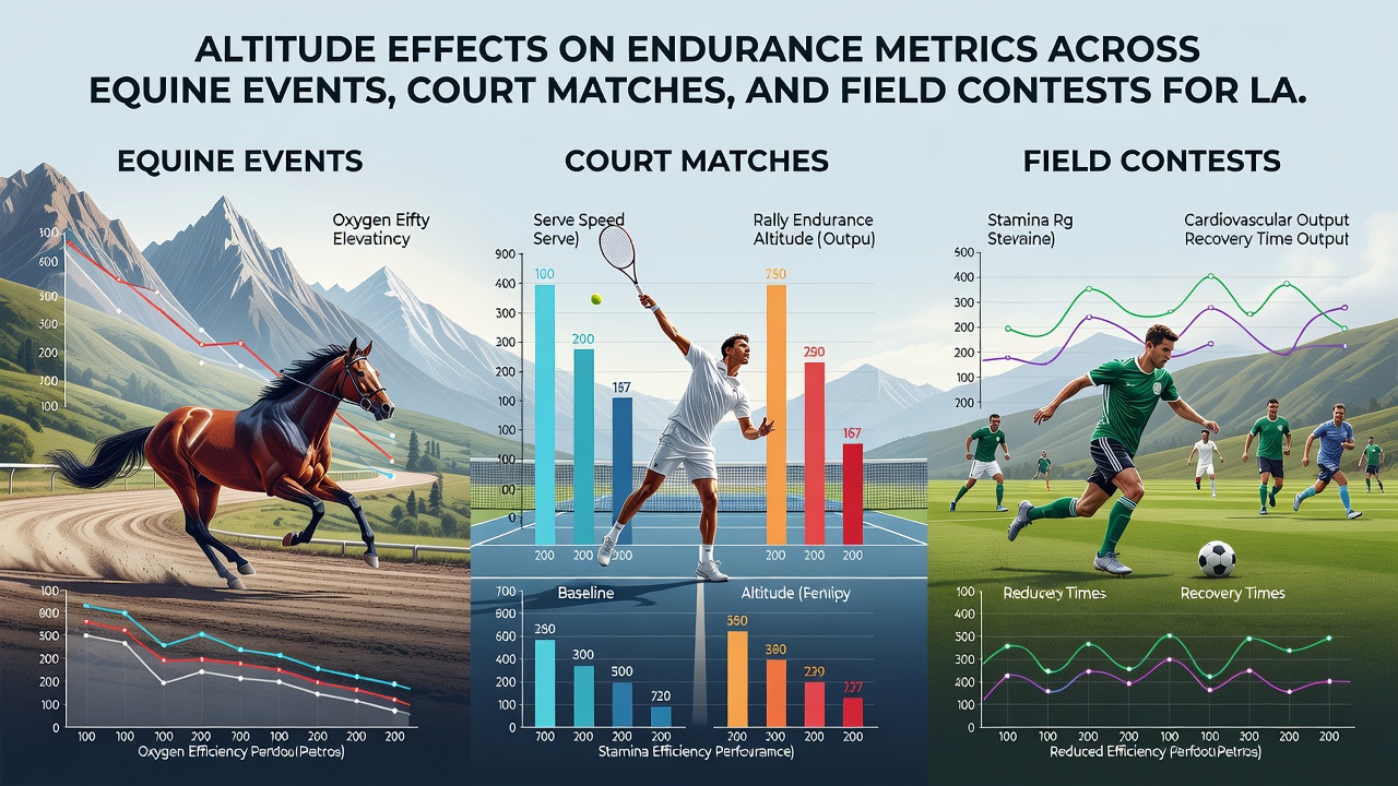 Tennis court at high elevation with players adapting to thinner air during extended rallies