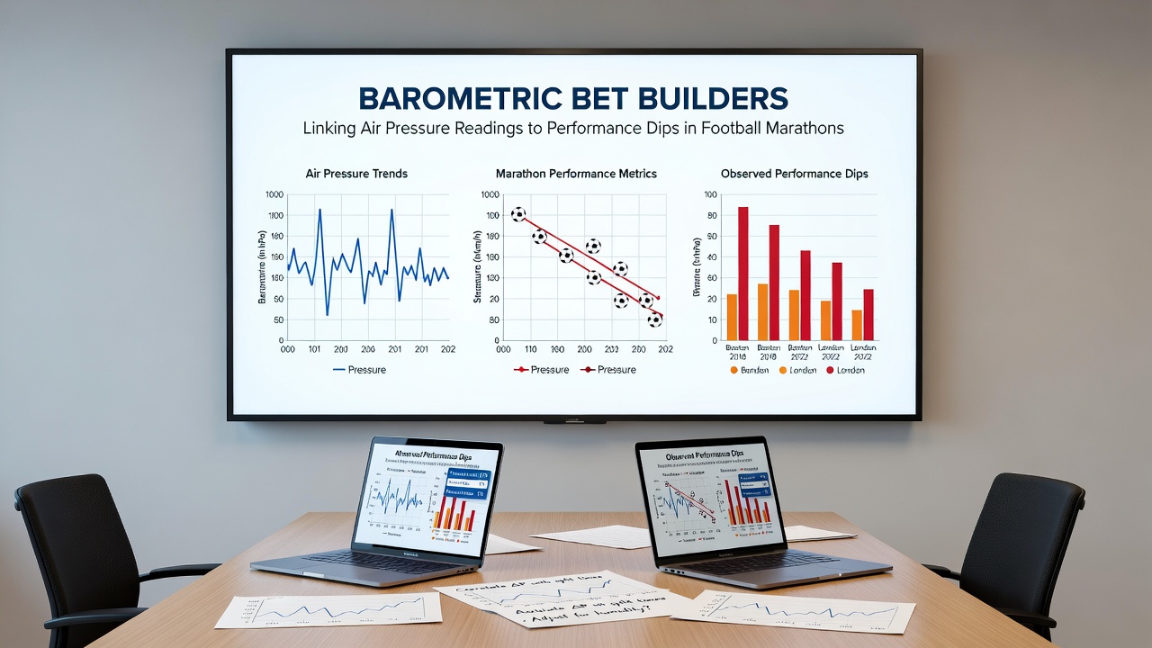 Graphs displaying correlations between barometric pressure changes and performance metrics in tennis matches and horse racing events