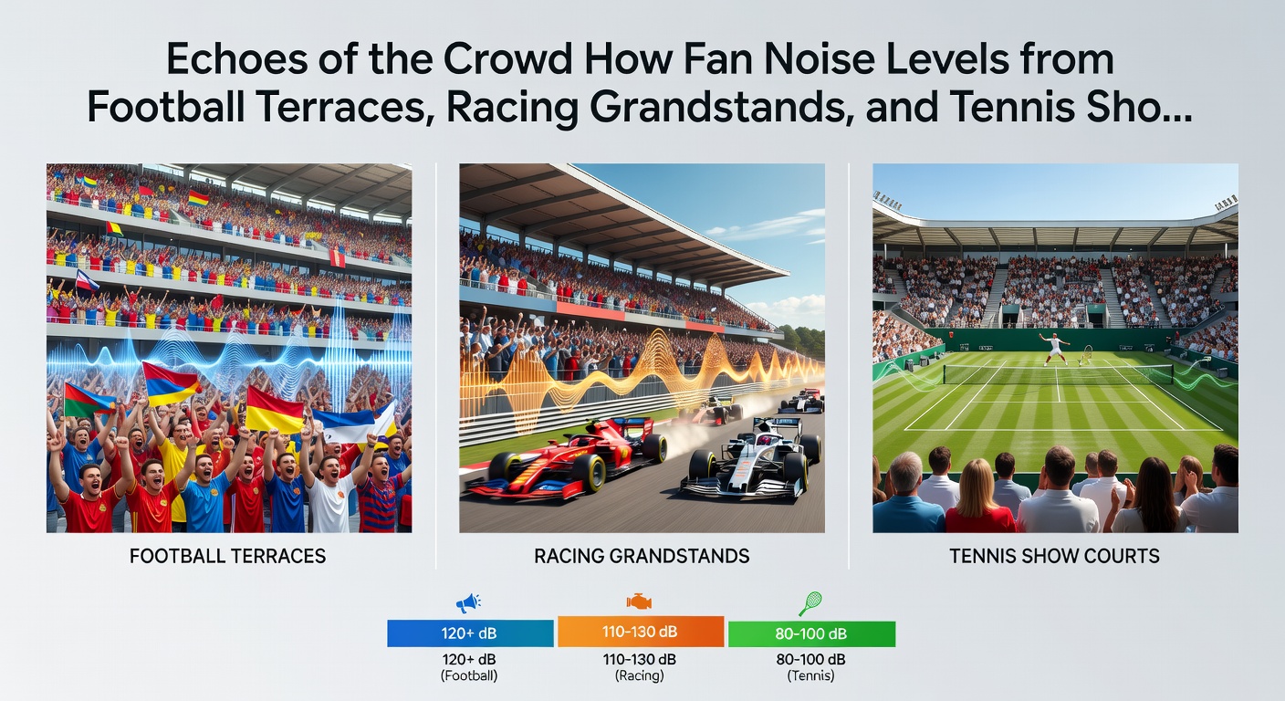 Tennis player serving on a packed show court, crowd noise visibly intensifying the atmosphere as spectators lean in from the stands