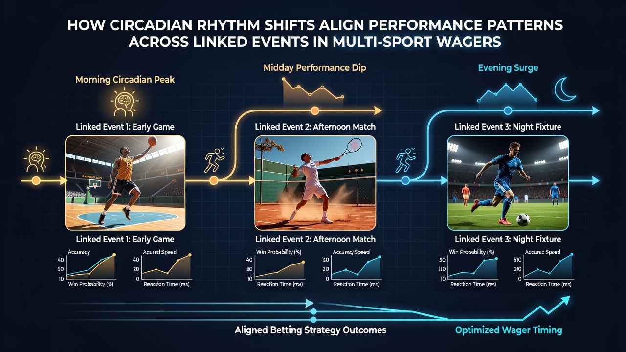 Data charts showing performance variations tied to circadian shifts in different sports
