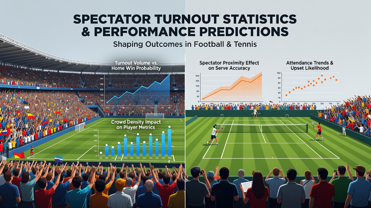 Large crowd gathered at a tennis grand slam event with visible impact on player focus and statistical models