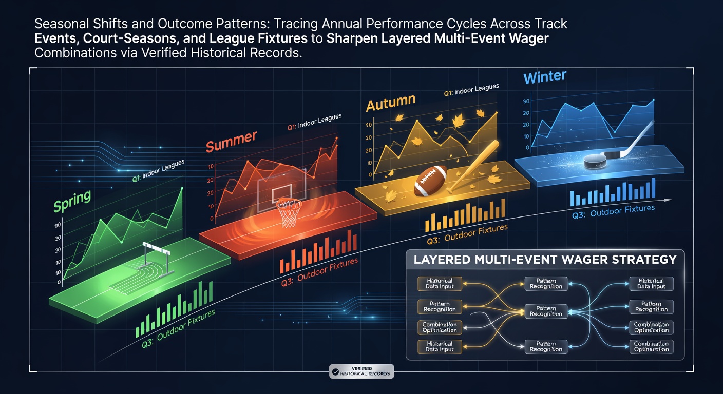 Visual representation of seasonal performance data across track, court, and league sports with overlaid historical charts