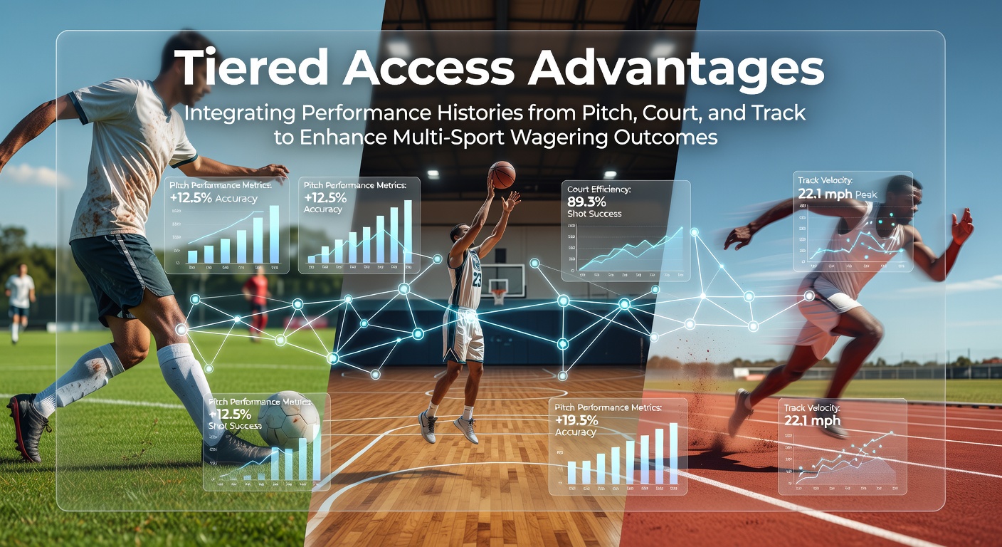 Visualization of tiered performance data layers across football pitch metrics, tennis court statistics, and horse racing track records