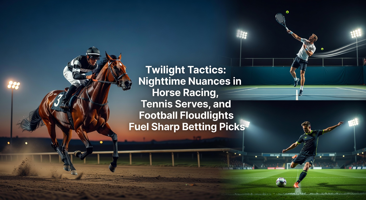 A vibrant night horse race under floodlights, with horses charging down the track as lights illuminate the scene dramatically